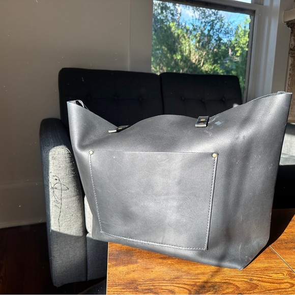 Portland Leather Handbags - Portland Leather Goods Black Tote Bag